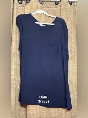 CAbi Navy Tunic Top